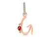 Garnet & White Topaz Alphabet G Pendant GAR-RDA-33.