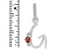 Garnet & White Topaz Alphabet G Pendant GAR-RDA-33.