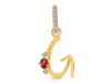 Garnet & White Topaz Alphabet G Pendant GAR-RDA-33.