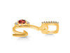 Garnet & White Topaz Alphabet G Pendant GAR-RDA-33.