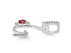 Garnet & White Topaz Alphabet G Pendant GAR-RDA-33.