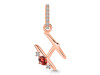Garnet & White Topaz Alphabet H Pendant GAR-RDA-34.