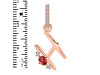 Garnet & White Topaz Alphabet H Pendant GAR-RDA-34.