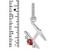 Garnet & White Topaz Alphabet H Pendant GAR-RDA-34.