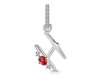 Garnet & White Topaz Alphabet H Pendant GAR-RDA-34.