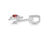 Garnet & White Topaz Alphabet H Pendant GAR-RDA-34.