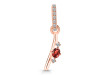 Garnet & White Topaz Alphabet I Pendant GAR-RDA-35.