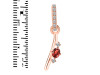 Garnet & White Topaz Alphabet I Pendant GAR-RDA-35.