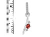 Garnet & White Topaz Alphabet I Pendant GAR-RDA-35.