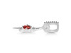 Garnet & White Topaz Alphabet I Pendant GAR-RDA-35.