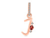 Garnet & White Topaz Alphabet J Pendant GAR-RDA-36.