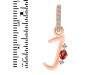Garnet & White Topaz Alphabet J Pendant GAR-RDA-36.
