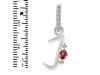 Garnet & White Topaz Alphabet J Pendant GAR-RDA-36.