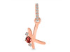 Garnet & White Topaz Alphabet K Pendant GAR-RDA-37.