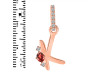 Garnet & White Topaz Alphabet K Pendant GAR-RDA-37.