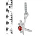 Garnet & White Topaz Alphabet K Pendant GAR-RDA-37.