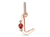 Garnet & White Topaz Alphabet L Pendant GAR-RDA-38.