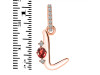 Garnet & White Topaz Alphabet L Pendant GAR-RDA-38.
