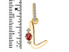 Garnet & White Topaz Alphabet L Pendant GAR-RDA-38.