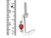 Garnet & White Topaz Alphabet L Pendant GAR-RDA-38.
