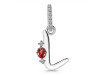 Garnet & White Topaz Alphabet L Pendant GAR-RDA-38.