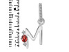 Garnet & White Topaz Alphabet M Pendant GAR-RDA-39.