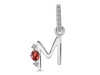 Garnet & White Topaz Alphabet M Pendant GAR-RDA-39.