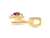 Garnet & White Topaz Alphabet M Pendant GAR-RDA-39.