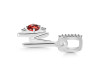 Garnet & White Topaz Alphabet M Pendant GAR-RDA-39.