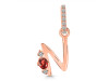 Garnet & White Topaz Alphabet N Pendant GAR-RDA-40.