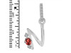Garnet & White Topaz Alphabet N Pendant GAR-RDA-40.