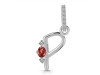 Garnet & White Topaz Alphabet P Pendant GAR-RDA-42.