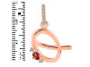 Garnet & White Topaz Alphabet Q Pendant GAR-RDA-43.