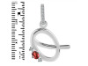 Garnet & White Topaz Alphabet Q Pendant GAR-RDA-43.