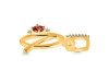 Garnet & White Topaz Alphabet Q Pendant GAR-RDA-43.