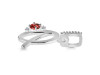 Garnet & White Topaz Alphabet Q Pendant GAR-RDA-43.