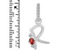 Garnet & White Topaz Alphabet R Pendant GAR-RDA-44.