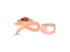 Garnet & White Topaz Alphabet R Pendant GAR-RDA-44.