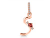 Garnet & White Topaz Alphabet S Pendant GAR-RDA-45.