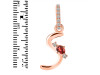 Garnet & White Topaz Alphabet S Pendant GAR-RDA-45.