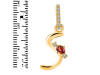 Garnet & White Topaz Alphabet S Pendant GAR-RDA-45.