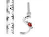 Garnet & White Topaz Alphabet S Pendant GAR-RDA-45.