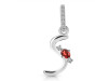 Garnet & White Topaz Alphabet S Pendant GAR-RDA-45.