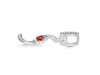 Garnet & White Topaz Alphabet S Pendant GAR-RDA-45.