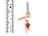 Garnet & White Topaz Alphabet T Pendant GAR-RDA-46.