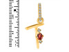 Garnet & White Topaz Alphabet T Pendant GAR-RDA-46.
