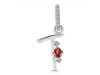 Garnet & White Topaz Alphabet T Pendant GAR-RDA-46.