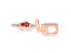 Garnet & White Topaz Alphabet T Pendant GAR-RDA-46.