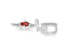 Garnet & White Topaz Alphabet T Pendant GAR-RDA-46.