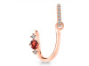 Garnet & White Topaz Alphabet U Pendant GAR-RDA-47.